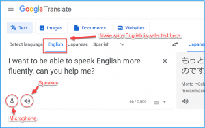 Google Translate for Shadowing